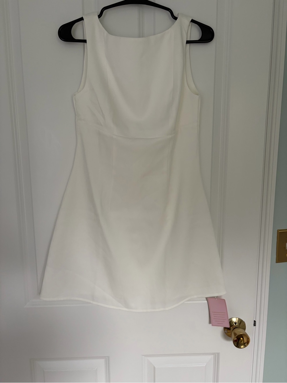 Classic Sleeveless White A-Line Dress